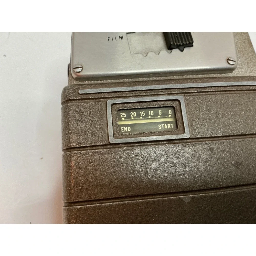 Bell & Howell Vintage 8mm Movie Camera Wind Up Crank Brown Metal Film Prop AS IS